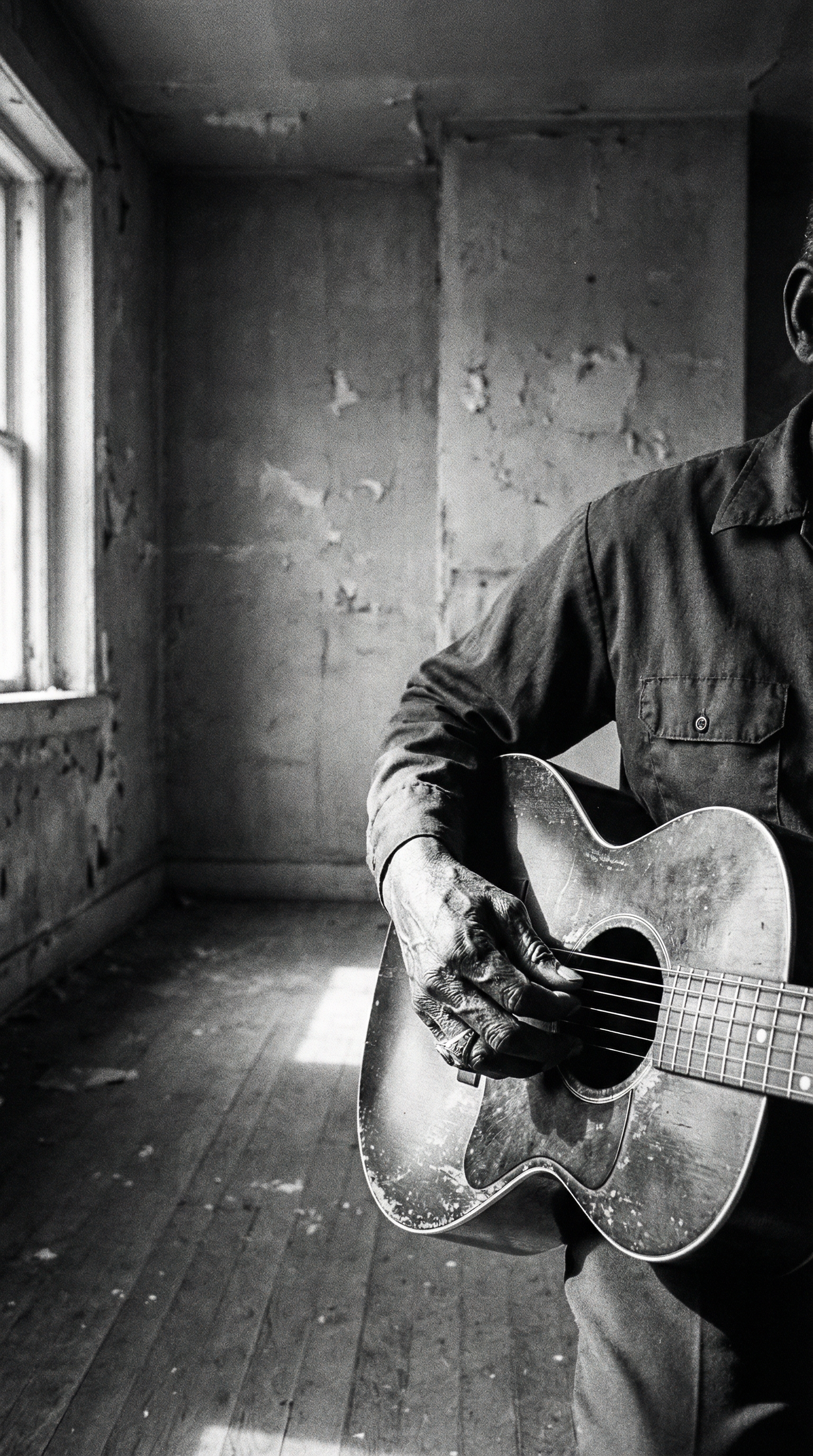 Musician with guitar